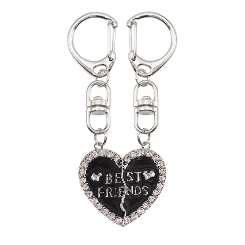 Wholesale Love Diamond Letter Splicing Keychain